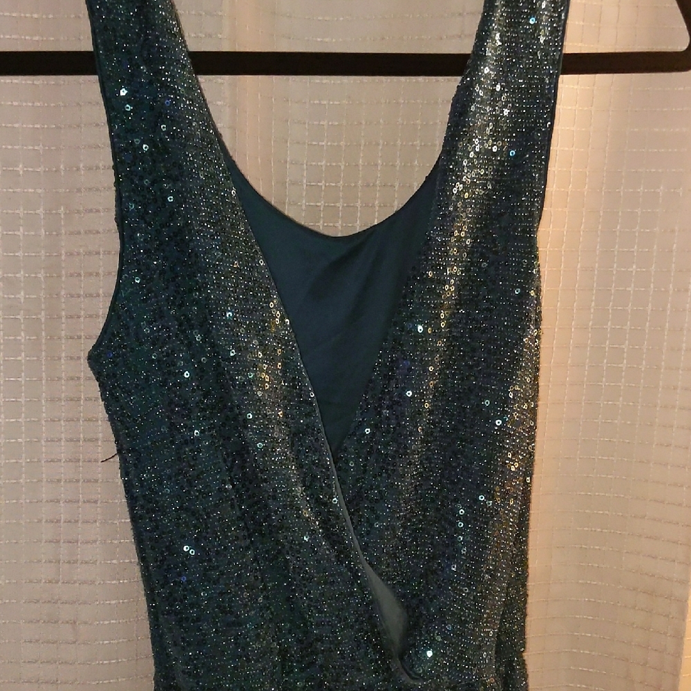 Express Sparkling Teal Mini Dress size M